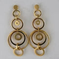 Golden Spiral Dangling Earrings