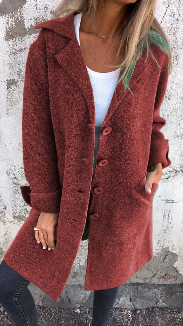 LM | Teni™ Long, casual, elegant jacket with practical pockets