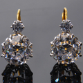 Rounded Dark Glass Earrings