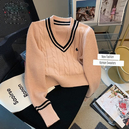 LM | Korean fashion knitted sweater
