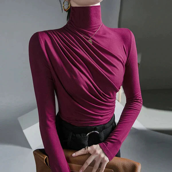 LM | Turtleneck sweater with pleats