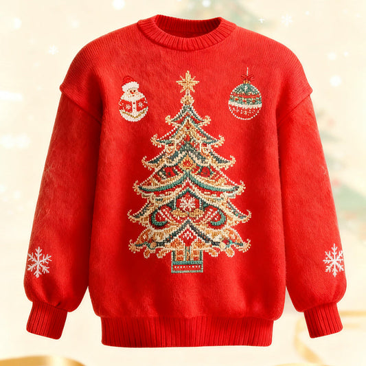 Comstylish Women's Fun Plush Crew Neck Sweatshirt