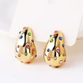 Colorful Zirconia Drop Earrings