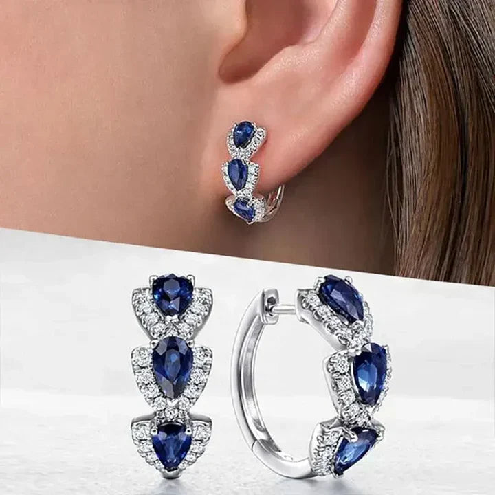 Royal Gemstone Crest Earrings