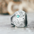 Inlaid Blue Stone Ring