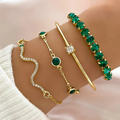 Green Zirconia Bracelet Set