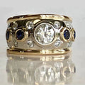 Golden Inlaid Zirconia Ring