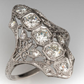 Zirconia Shield Silver Ring