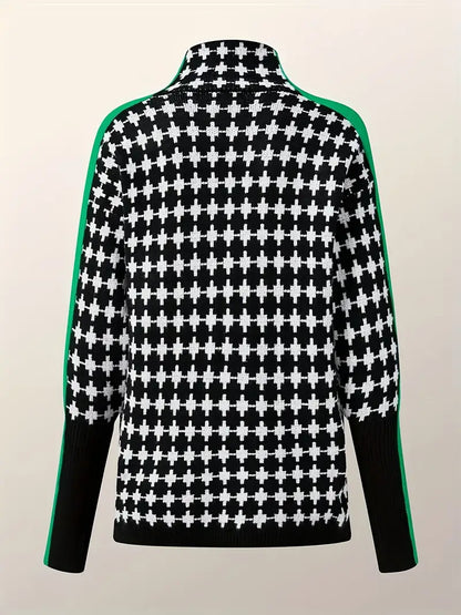 LM | Turtleneck sweater with all-over pattern