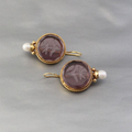 Garnet Crystal & Pearl Earrings
