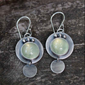 Green Moonstone Earrings