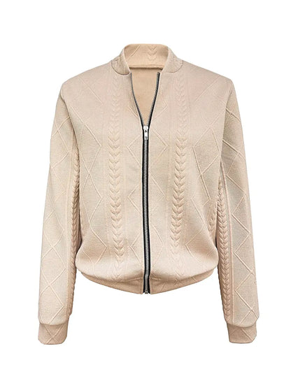 LM | Structured sweater with zipper