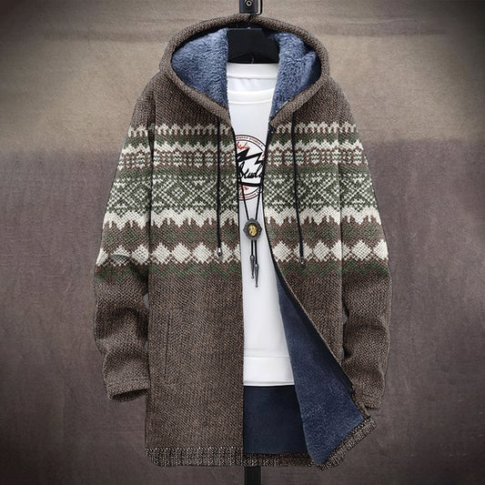 Vintage Knitted Jacquard Pattern Cozy Cardigan Sweater elevenforest