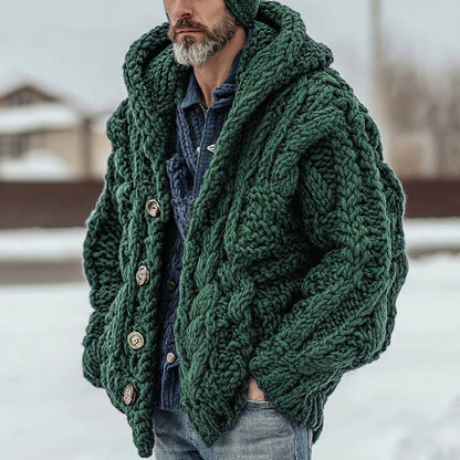 Men's Vintage Fairman Isle Jacquard Button Cardigan Sweater artswardrobe