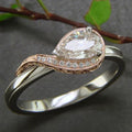 Drop Crystal Silver Ring