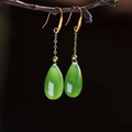 Green Bright Stone Earrings