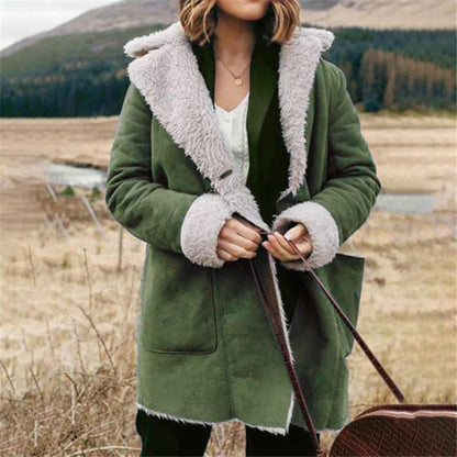 Casual Suede Fabric Fluff Jacket