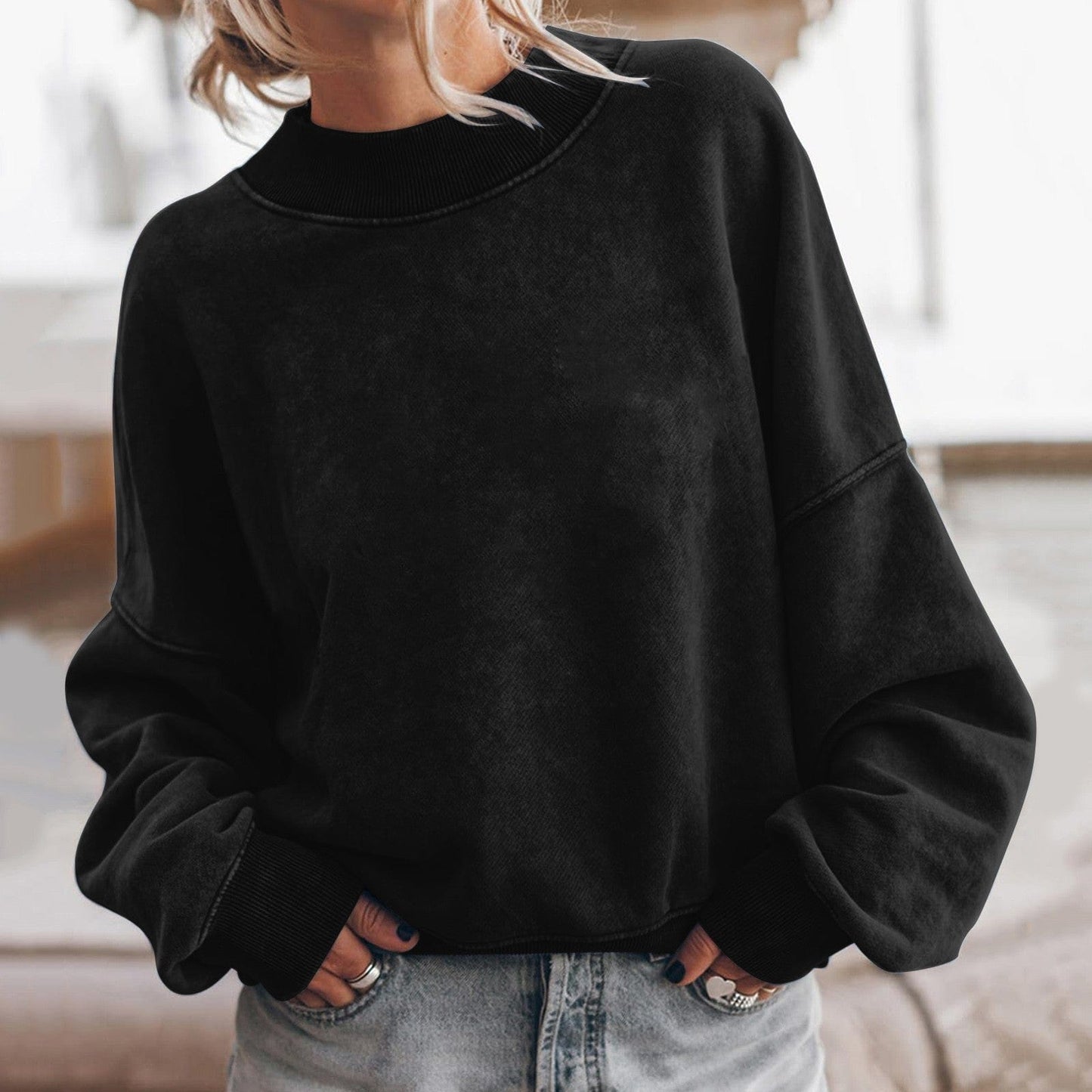 LM | Plain long sleeve sweater