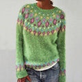 LM | Geometric sweater with contrast print