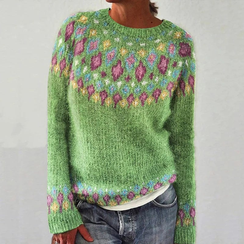 LM | Geometric sweater with contrast print