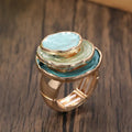 Rounded Handpainted Ring