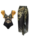 Wrap Skirt Suit