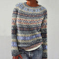 LM | Geometric patterned sweater in vintage style