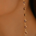 Dangling Zirconia Gold Earrings