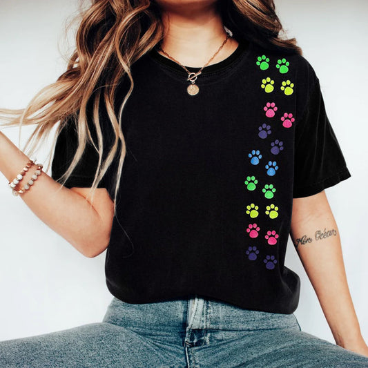 Women's Proud Cat's Paw Art Short Sleeve T-shirt artswardrobe