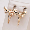 Gold Dragonfly Earrings