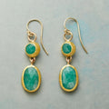Turquoise Stone Gold Earrings
