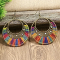 Colorful Hoop Crescent Earrings