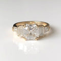 White Glass Gold Ring
