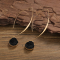 Black & Gold Dangling Earrings
