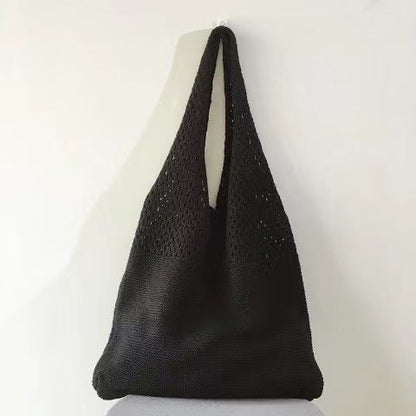 Retro Hollow Hand-Held Shoulder Knitted Wool Bag elevenforest