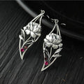 Earrings With Crystals in Sterling Silver