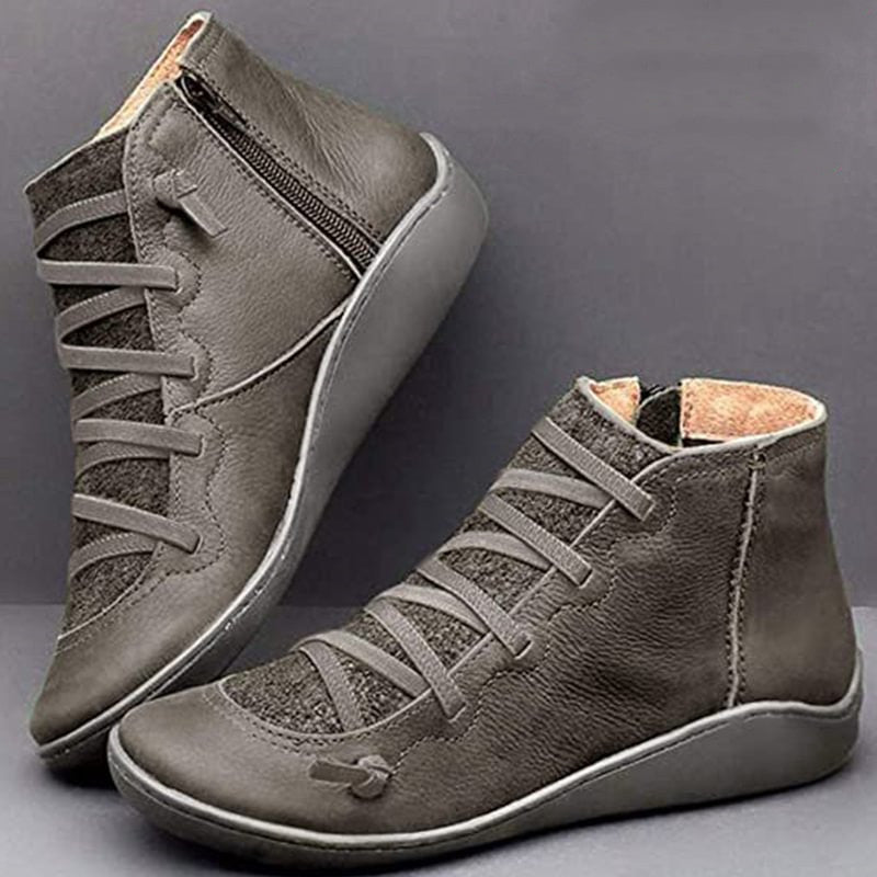 LM | Women Shoes Fashion Leather Ankle Boot