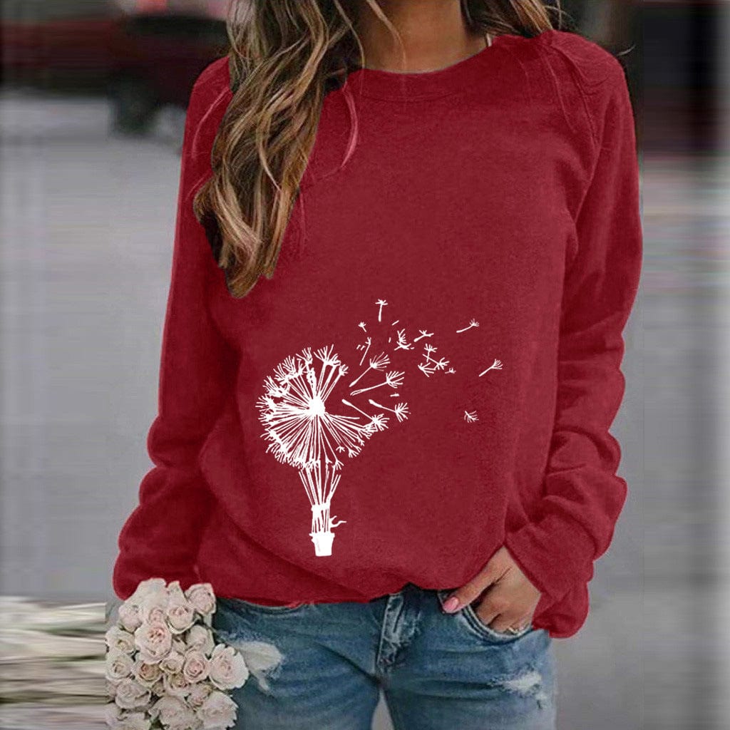 LM | Fashionable sweater with round neckline