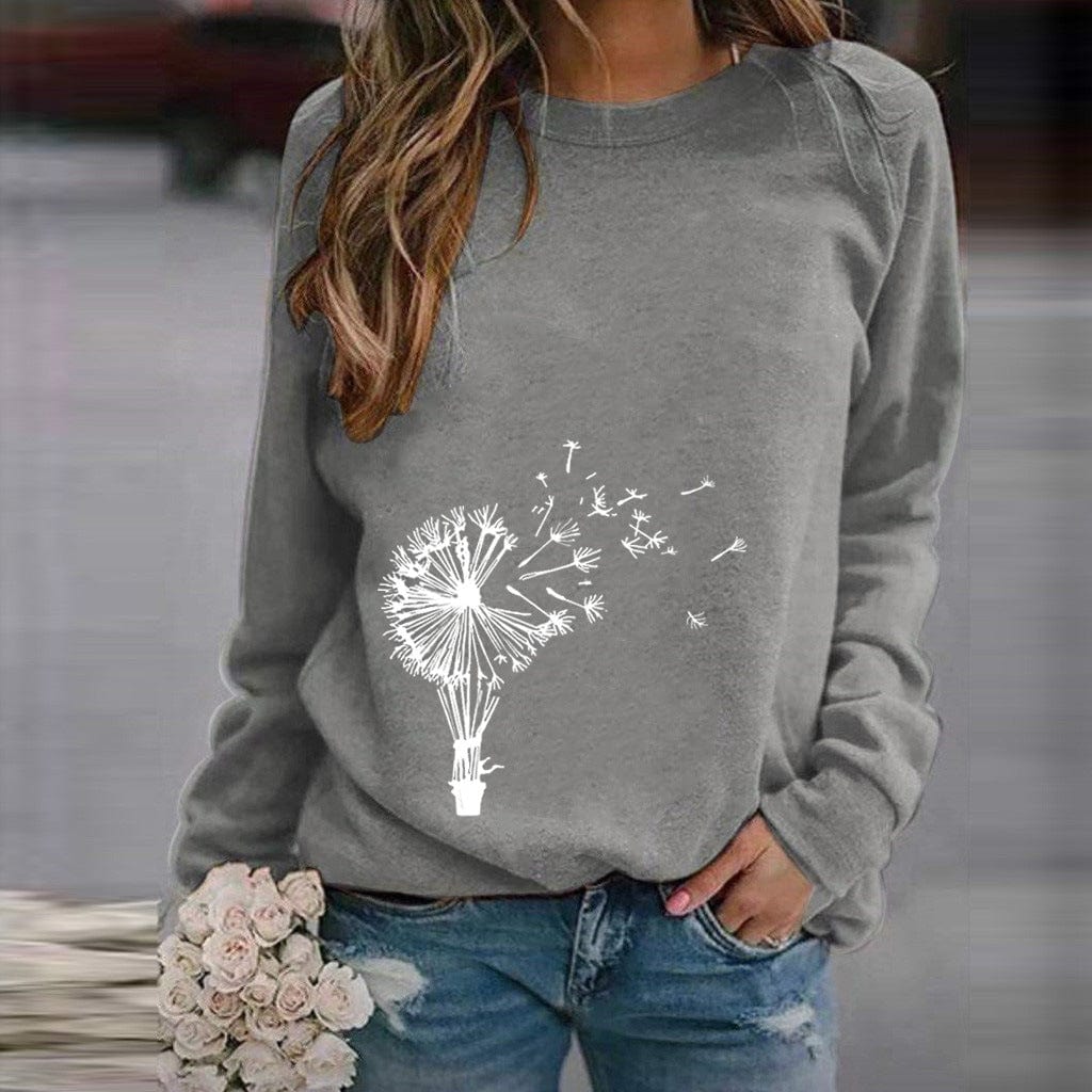 LM | Fashionable sweater with round neckline