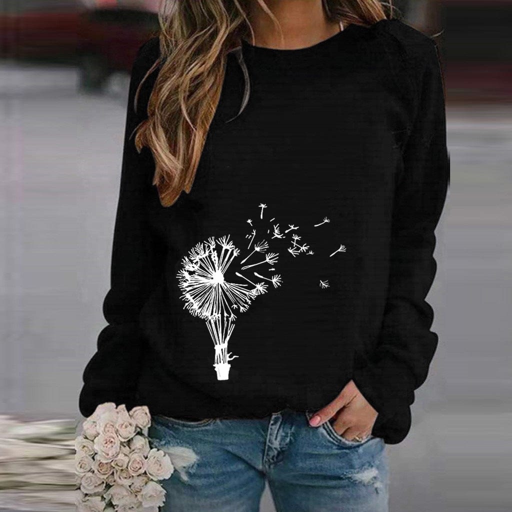 LM | Fashionable sweater with round neckline
