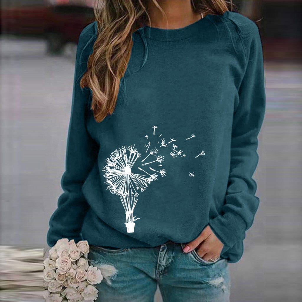 LM | Fashionable sweater with round neckline