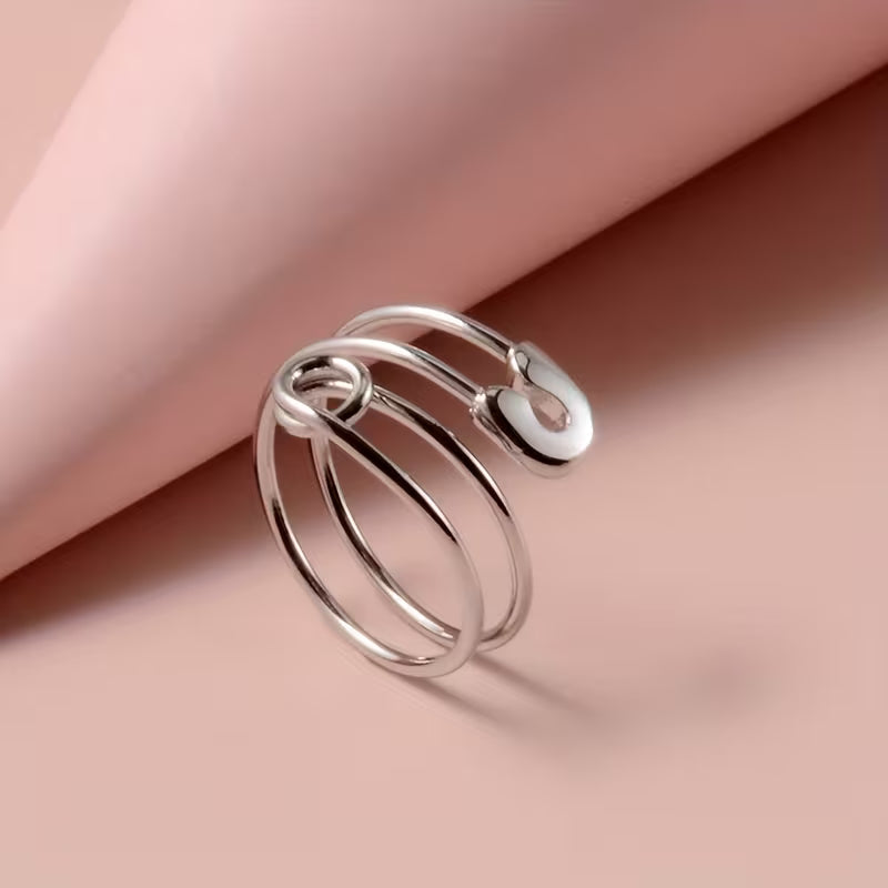 Serene Spiral Harmony Ring