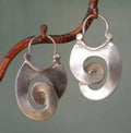 Spiral Dangle Silver Earrings