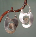 Spiral Dangle Silver Earrings