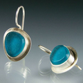 Blue Stone Earrings in Silver