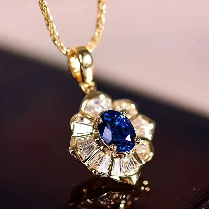 Kavella Noctazure Gold Necklace
