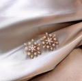 Pearl Snowflake Earrings