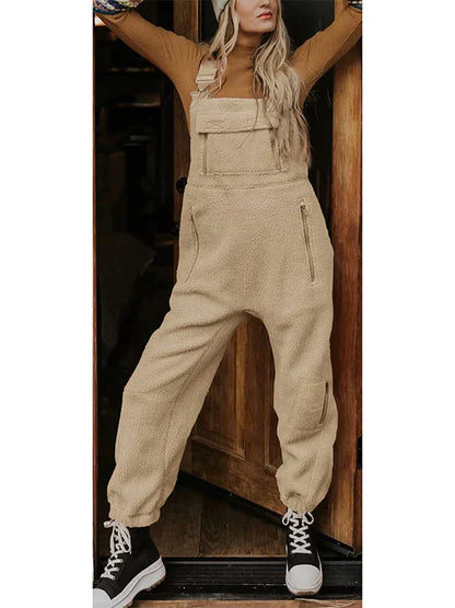 LM | Women's fleece thermal overall with zipped pockets