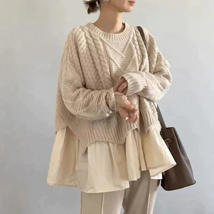 LM | Sweater with round neckline