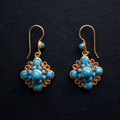 Blue Stones Mandala Earrings